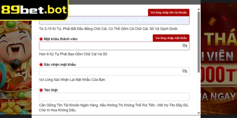 Đăng Ký 89bet 1 Chi tiết cách đăng ký 89Bet đơn giản cho người mới